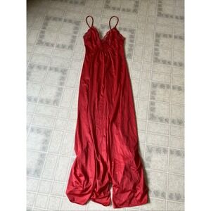 Red Glam Vintage Sexy 1960s Blanche by Ralph Montenero I Magnin Nightgown Small